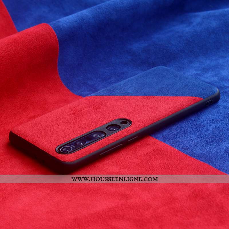 Étui Xiaomi Mi 10 Pro Protection Fluide Doux Coque Nouveau Épissure Bicolore Europe Rouge
