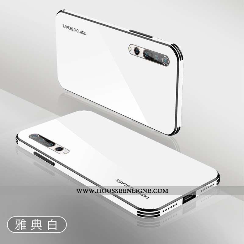 Étui Xiaomi Mi 10 Pro Verre Personnalité Mode Incassable Coque Créatif Protection Blanche