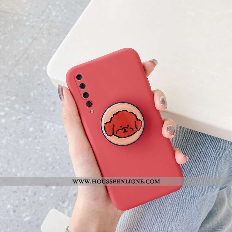 Étui Xiaomi Mi 10 Silicone Protection Téléphone Portable Dessin Animé Ultra Fluide Doux Chiens Rouge