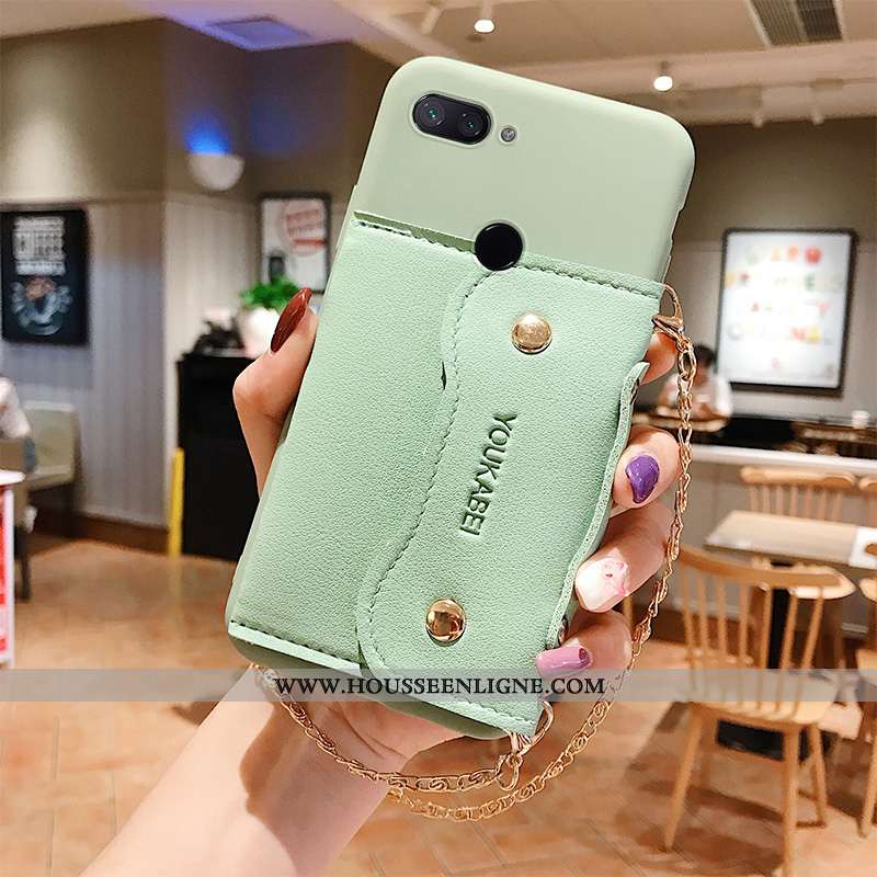 Étui Xiaomi Mi 8 Lite Créatif Tendance Téléphone Portable Incassable Sac Carte Protection Coque Vert