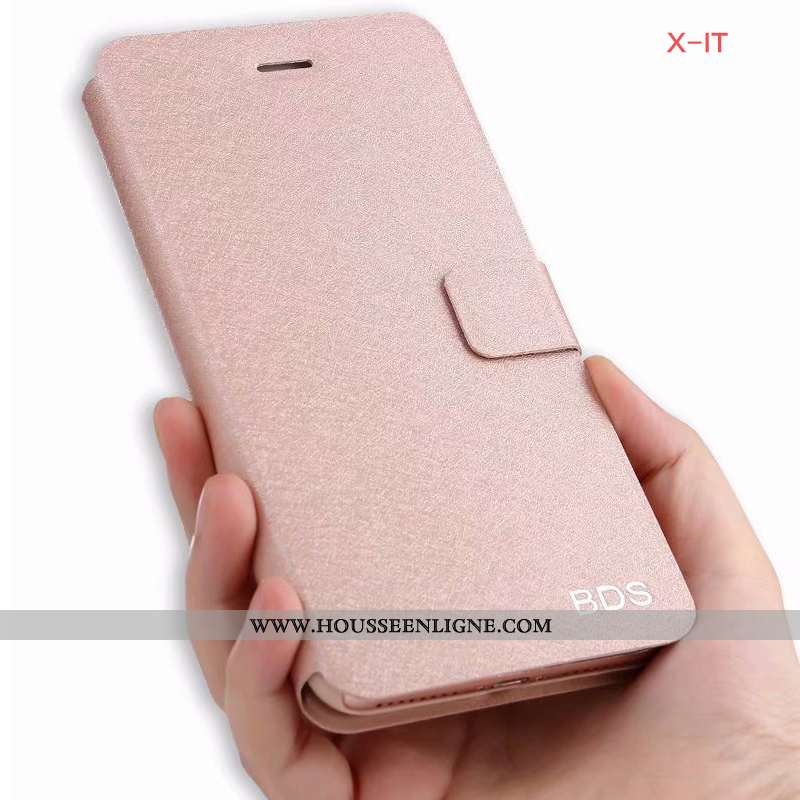 Étui Xiaomi Mi 8 Lite Cuir Protection Petit Tout Compris Téléphone Portable Rose Incassable
