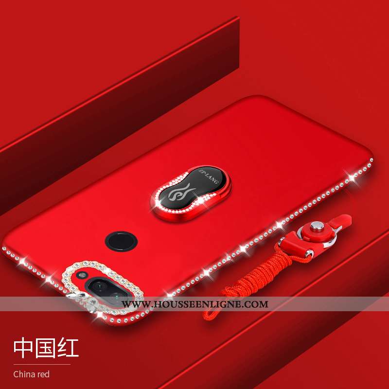 Étui Xiaomi Mi 8 Lite Luxe Strass Ornements Suspendus Téléphone Portable Silicone Incassable Violet