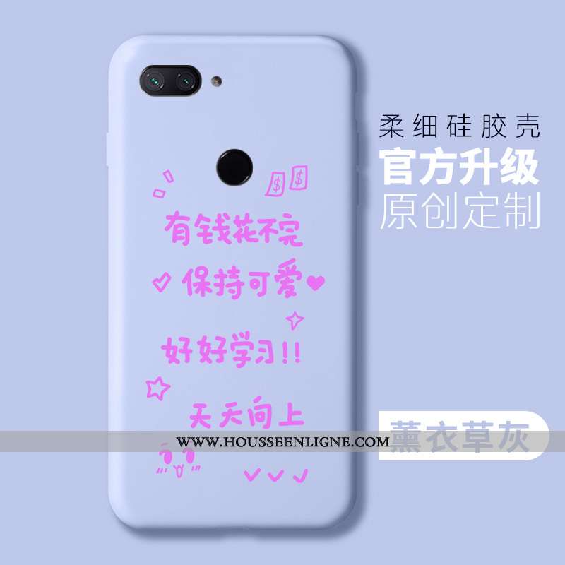 Étui Xiaomi Mi 8 Lite Personnalité Tendance Petit Fluide Doux Simple Rose Silicone