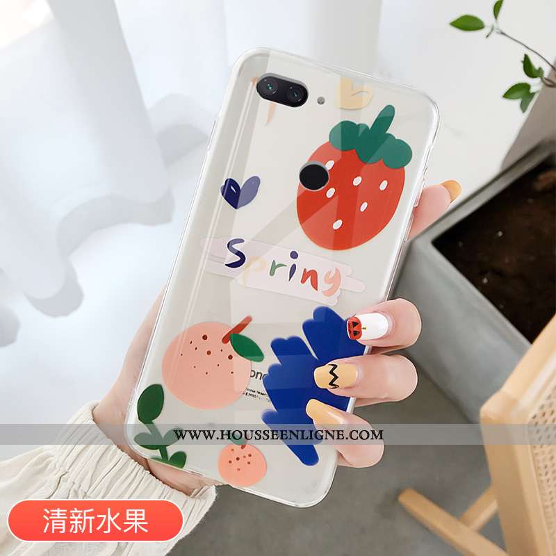 Étui Xiaomi Mi 8 Lite Protection Transparent Petit Rose Fruit Amoureux