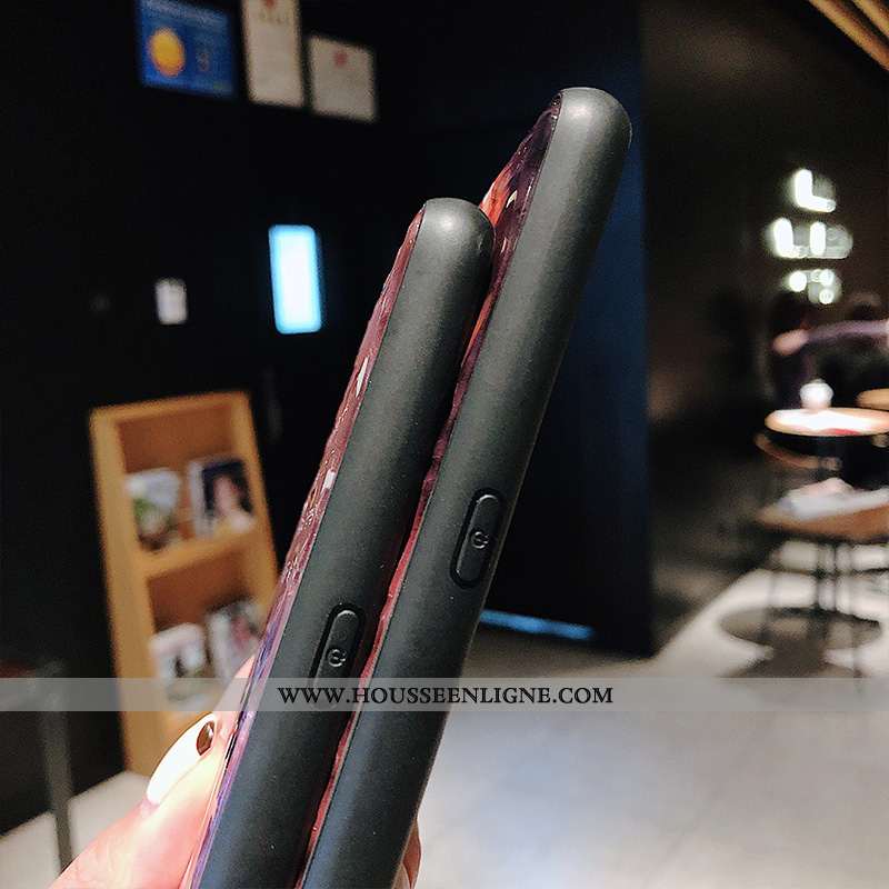 Étui Xiaomi Mi 8 Lite Protection Verre Petit Personnalité Membrane Bleu Tempérer Rose