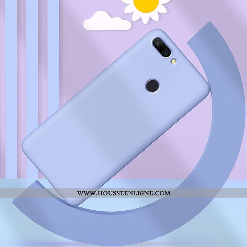 Étui Xiaomi Mi 8 Lite Silicone Protection Créatif Tout Compris Ultra Petit Incassable Bleu