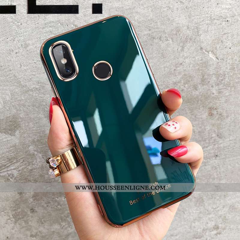 Étui Xiaomi Mi 8 Silicone Protection Téléphone Portable Créatif Modèle Fleurie Charmant Verte