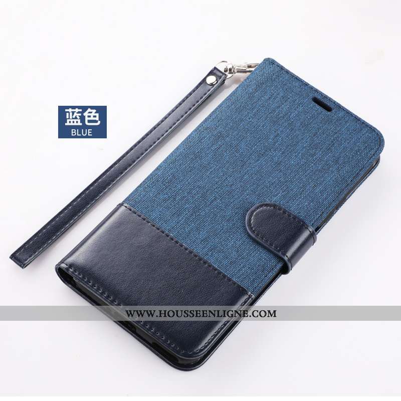 Étui Xiaomi Mi 9 Lite Cuir Housse Téléphone Portable Bleu Incassable Coque