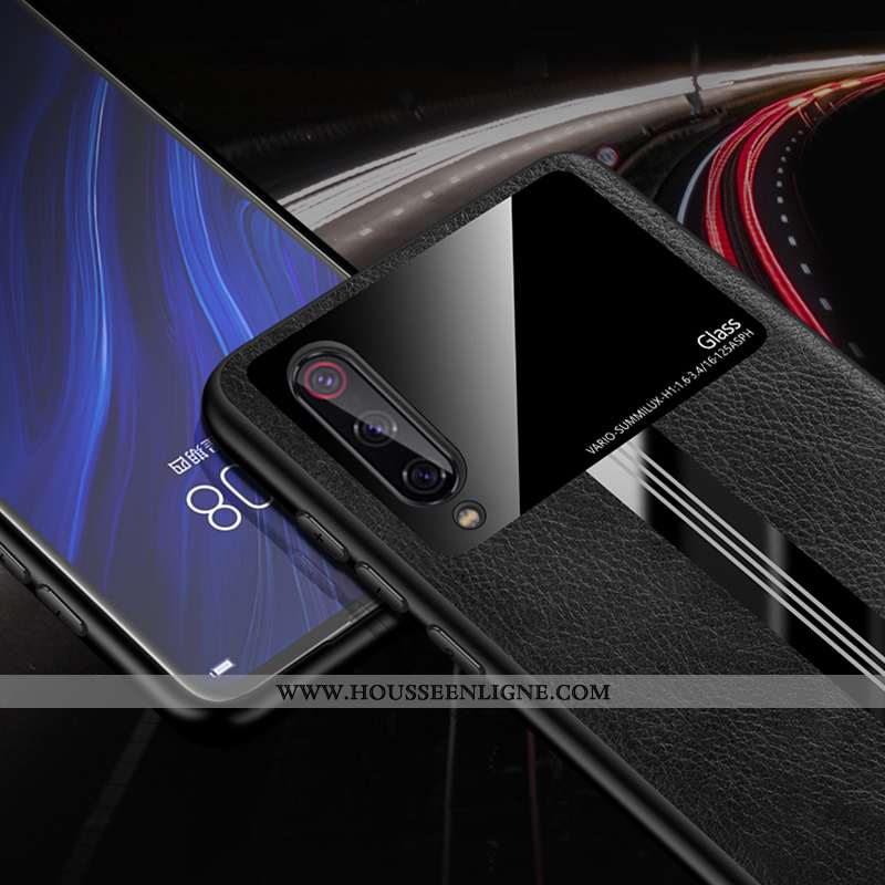 Étui Xiaomi Mi 9 Lite Fluide Doux Silicone Cuir Protection Ultra Téléphone Portable Noir