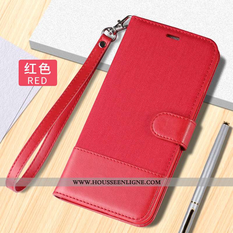Étui Xiaomi Mi 9 Se Modèle Fleurie Cuir Carte Coque Housse Téléphone Portable Incassable Rouge