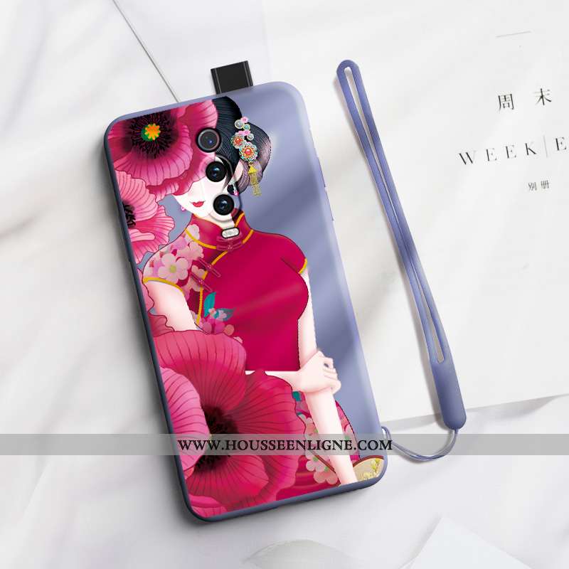 Étui Xiaomi Mi 9t Pro Fluide Doux Silicone Petit Coque Mémorial Téléphone Portable Tout Compris Roug