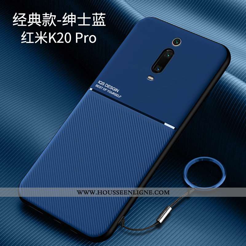 Étui Xiaomi Mi 9t Pro Protection Délavé En Daim Tout Compris Bleu Net Rouge Silicone Légère