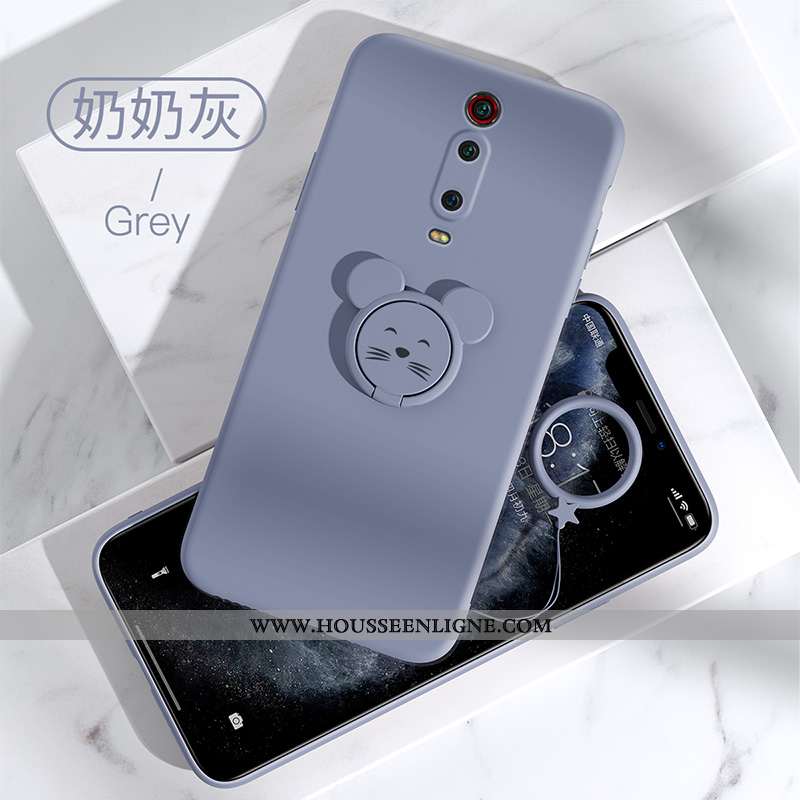 Étui Xiaomi Mi 9t Protection Créatif Silicone Téléphone Portable Rat Coque Rouge Gris