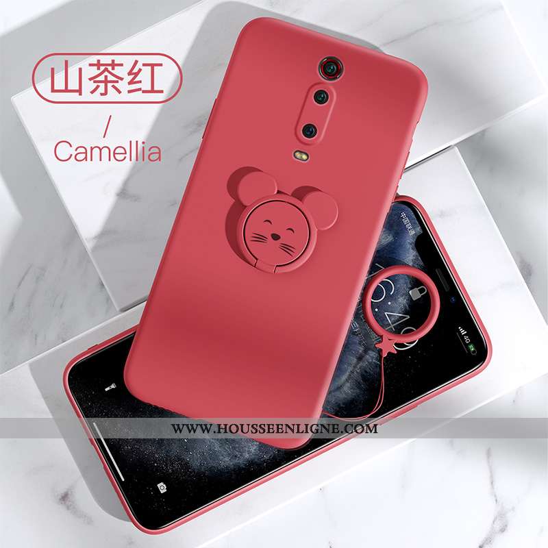Étui Xiaomi Mi 9t Protection Créatif Silicone Téléphone Portable Rat Coque Rouge Gris