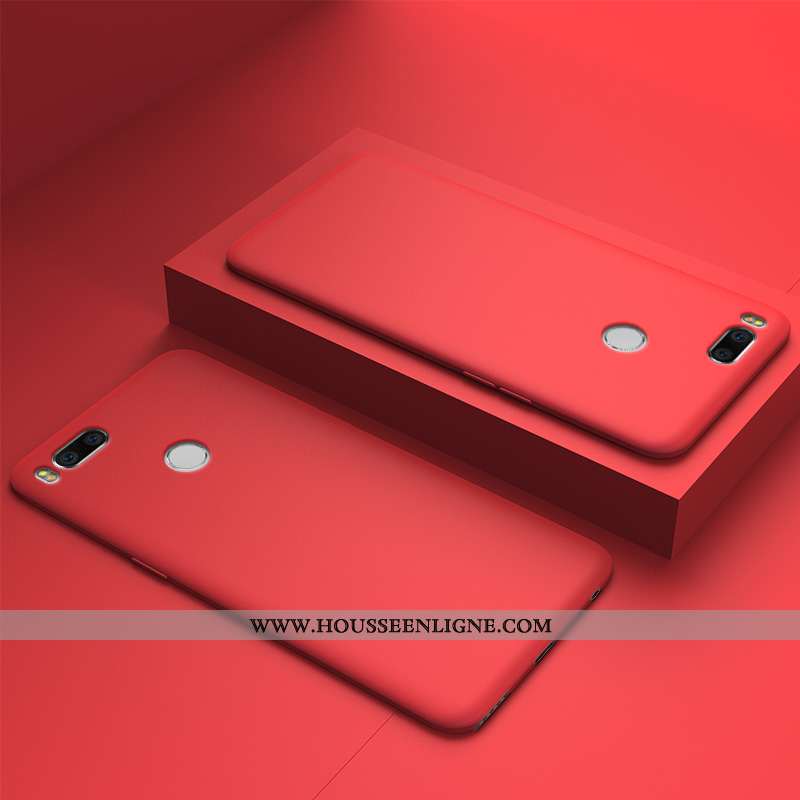 Étui Xiaomi Mi A1 Délavé En Daim Personnalité Légère Rouge Tout Compris Téléphone Portable