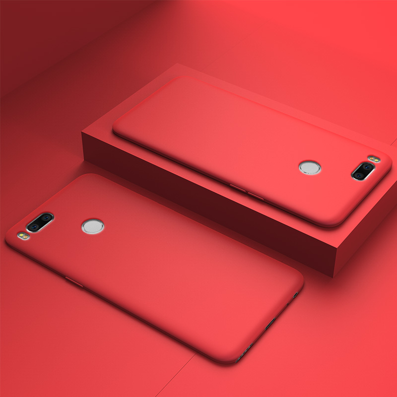 Étui Xiaomi Mi A1 Délavé En Daim Personnalité Légère Rouge Tout Compris Téléphone Portable