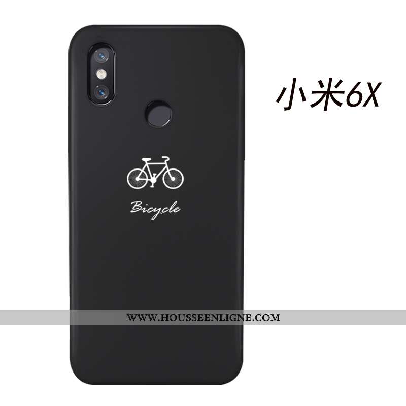 Étui Xiaomi Mi A2 Créatif Dessin Animé Noir Modèle Simple Tendance Téléphone Portable