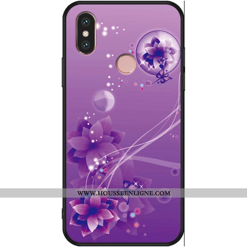 Étui Xiaomi Mi A2 Protection Personnalité Créatif Incassable Téléphone Portable Fluide Doux Violet
