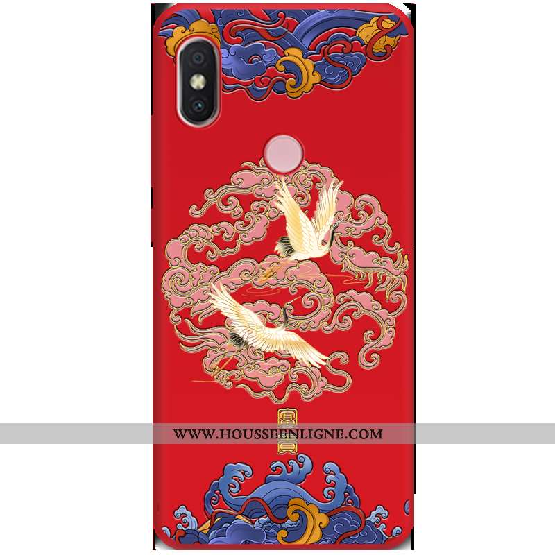 Étui Xiaomi Mi A2 Tendance Fluide Doux Tout Compris Téléphone Portable Petit Vent Rouge