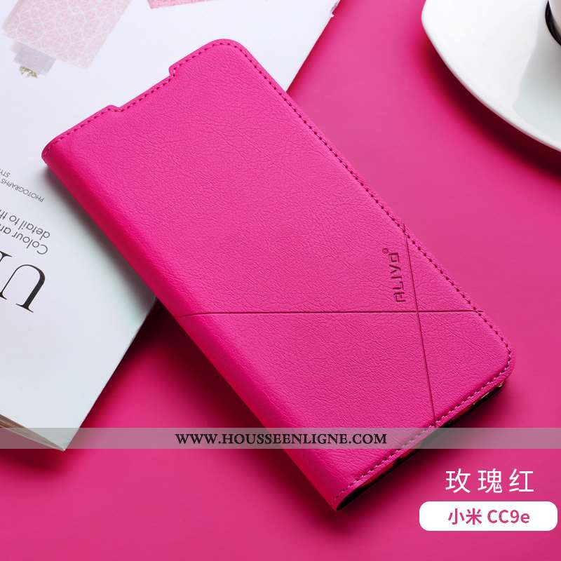 Étui Xiaomi Mi A3 Fluide Doux Silicone Créatif Incassable Téléphone Portable Petit Cuir Rose