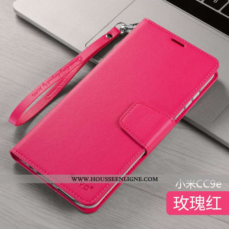 Étui Xiaomi Mi A3 Fluide Doux Silicone Cuir Protection Incassable Téléphone Portable Rose