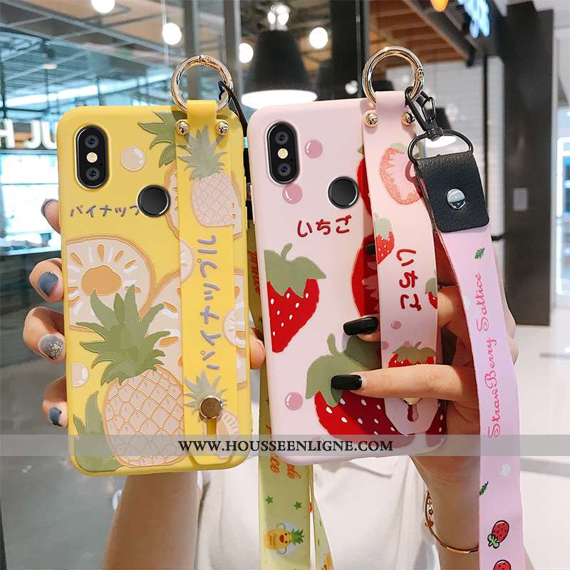 Étui Xiaomi Mi Max 3 Ornements Suspendus Créatif Téléphone Portable Nouveau Vent Fruit Petit Rose