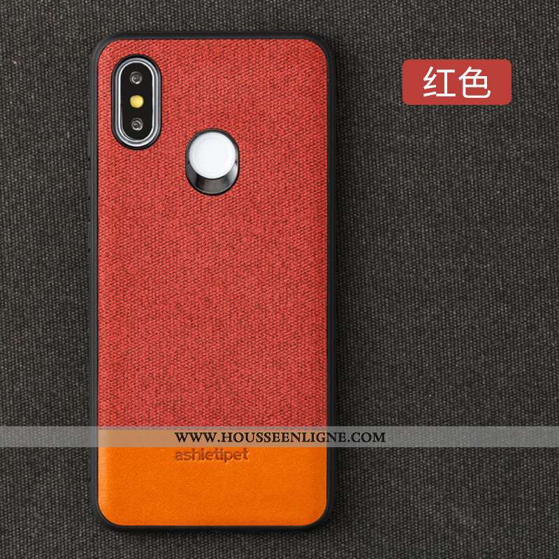 Étui Xiaomi Mi Max 3 Protection Cuir Petit Rouge Magnétisme Téléphone Portable