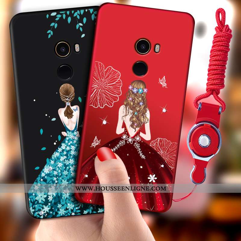 Étui Xiaomi Mi Mix 2 Fluide Doux Silicone Rouge Petit Téléphone Portable Protection