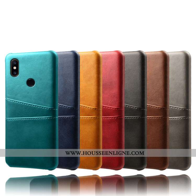 Étui Xiaomi Mi Mix 2s Cuir Protection Incassable Business Jaune Téléphone Portable Carte