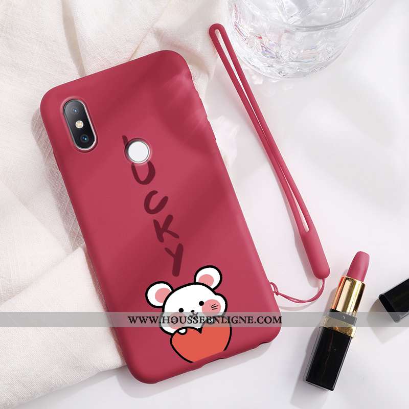 Étui Xiaomi Mi Mix 2s Ultra Tendance Amoureux Nouveau Noir Net Rouge Téléphone Portable