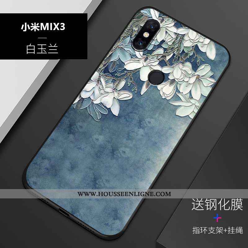 Étui Xiaomi Mi Mix 3 Silicone Protection Personnalisé Personnalité Bleu Tout Compris Téléphone Porta