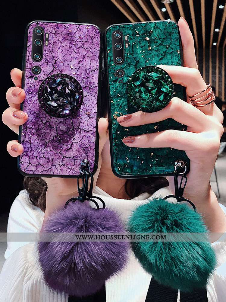 Étui Xiaomi Mi Note 10 Personnalité Tendance Net Rouge Incassable Violet Vent Fluide Doux
