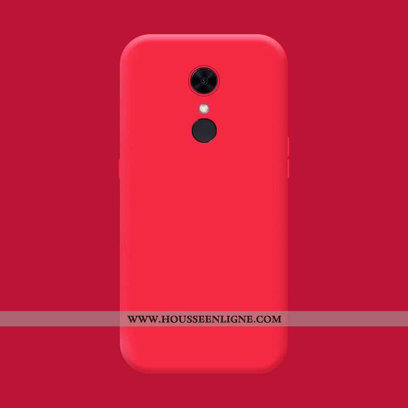 Étui Xiaomi Redmi 5 Fluide Doux Silicone Rouge Tendance Délavé En Daim Incassable Membrane Verte