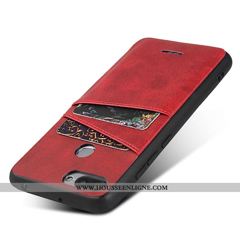 Étui Xiaomi Redmi 6 Cuir Créatif Carte Rouge Incassable Ultra Noir