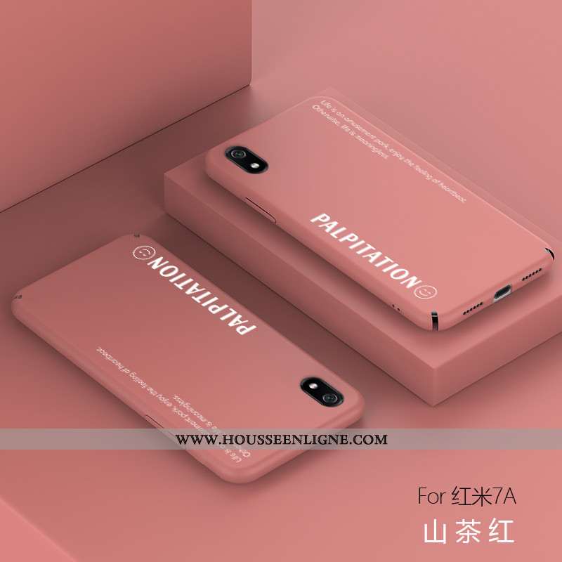 Étui Xiaomi Redmi 7a Personnalité Tendance Tempérer Incassable Rouge Vent Coque Jaune