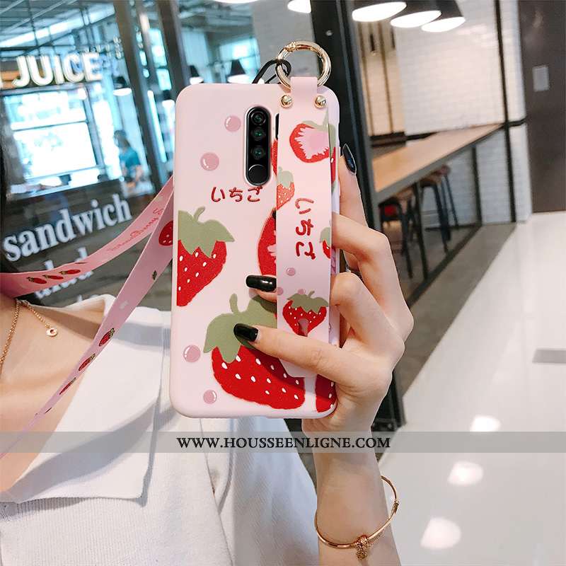 Étui Xiaomi Redmi 9 Tendance Silicone Protection Net Rouge Fruit Petit Jaune