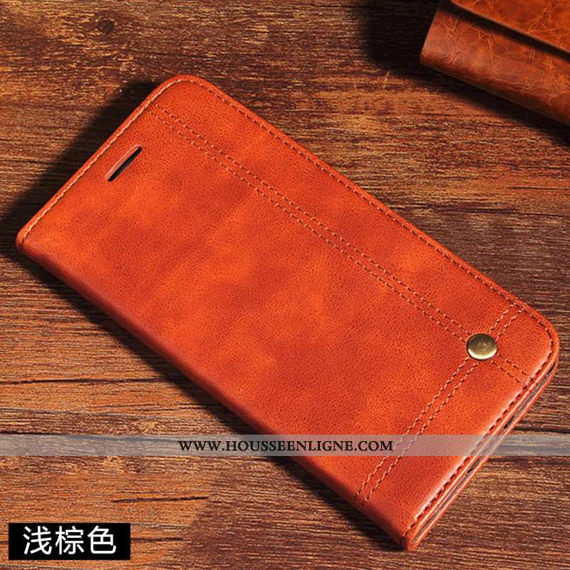 Étui Xiaomi Redmi Note 7 Protection Cuir Véritable Tout Compris Vent Rouge Téléphone Portable Coque 