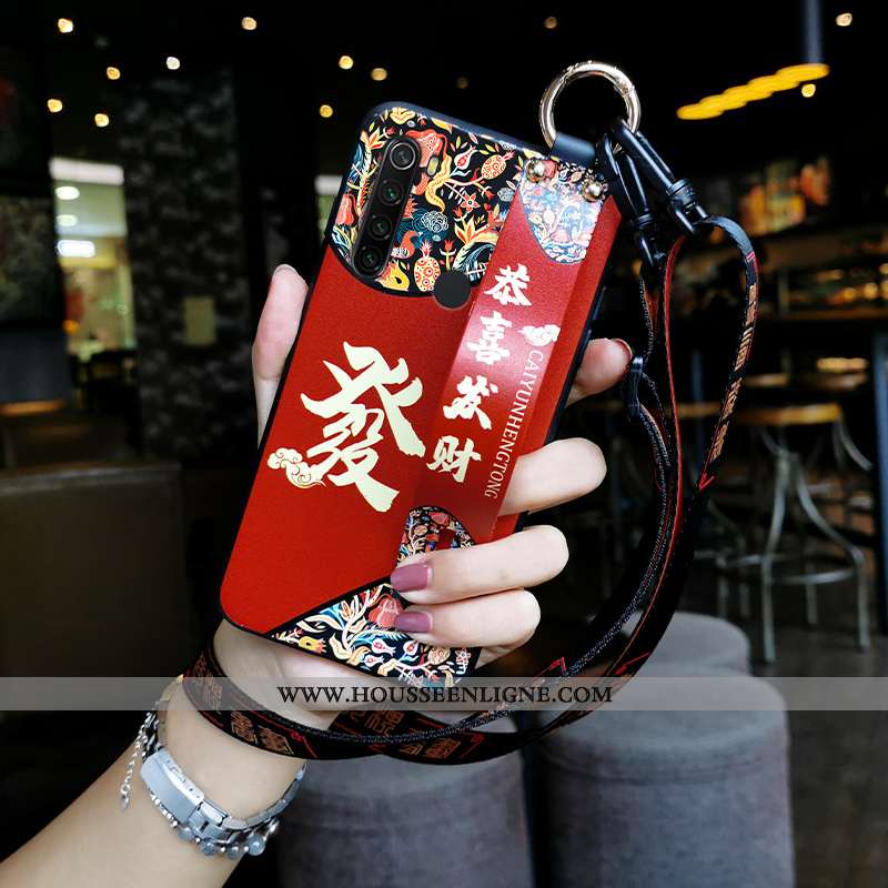 Étui Xiaomi Redmi Note 8t Silicone Protection Fluide Doux Ornements Suspendus Tendance Style Chinois