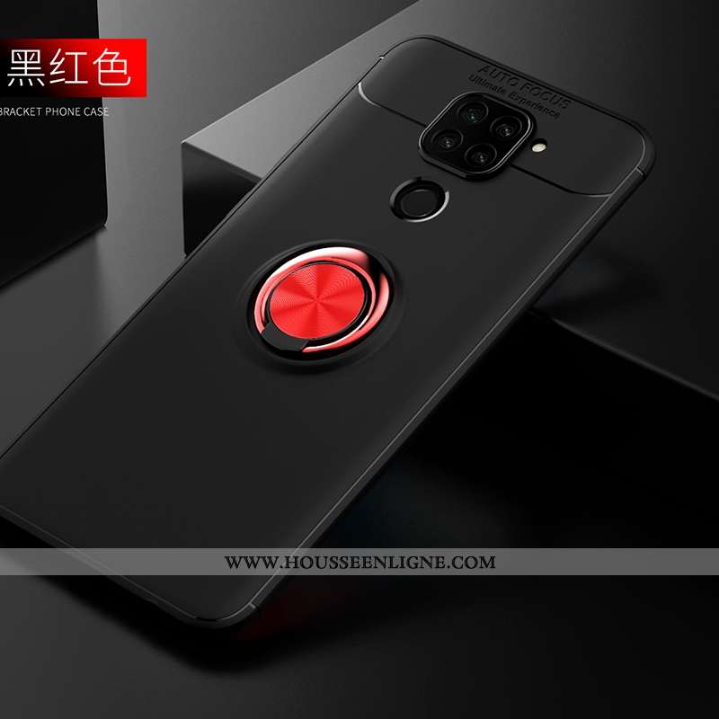 Étui Xiaomi Redmi Note 9 Silicone Mode Créatif Noir Téléphone Portable Rouge Incassable