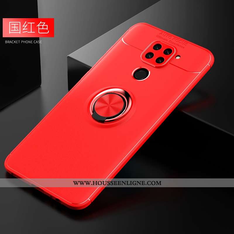 Étui Xiaomi Redmi Note 9 Silicone Mode Créatif Noir Téléphone Portable Rouge Incassable