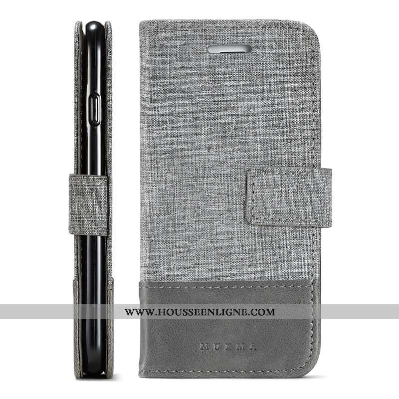 Étui iPhone 6/6s Cuir Membrane Tout Compris Téléphone Portable Coque Tempérer Noir