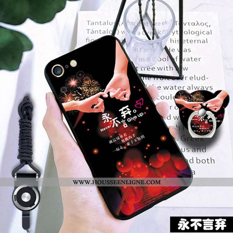 Étui iPhone 6/6s Protection Fluide Doux Incassable Téléphone Portable Noir Coque