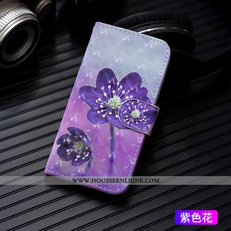 Étui iPhone 7 Plus Protection Tendance Coque Clamshell Pu Violet Carte