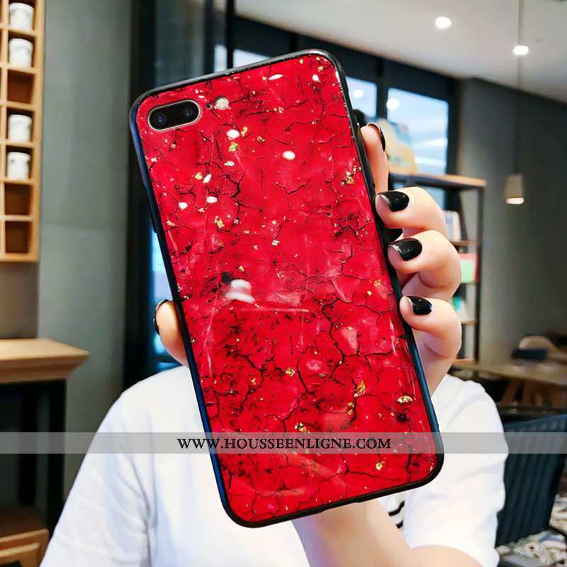 Étui iPhone 7 Plus Silicone Mode Protection Verre Net Rouge Créatif Tout Compris Coloré