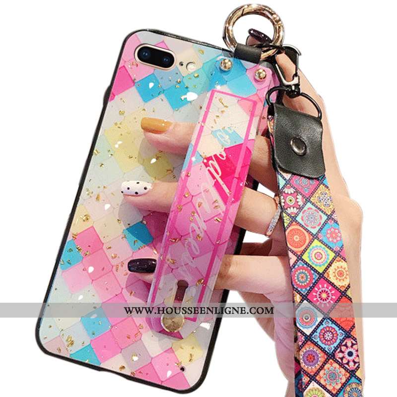 Étui iPhone 8 Plus Ornements Suspendus Multicolore Tout Compris Incassable Coque Téléphone Portable 