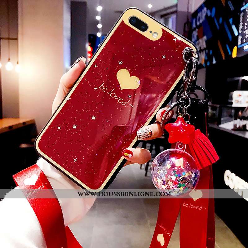 Étui iPhone 8 Plus Tendance Créatif Amoureux Grand Rouge Net Rouge Nouveau Turquoise