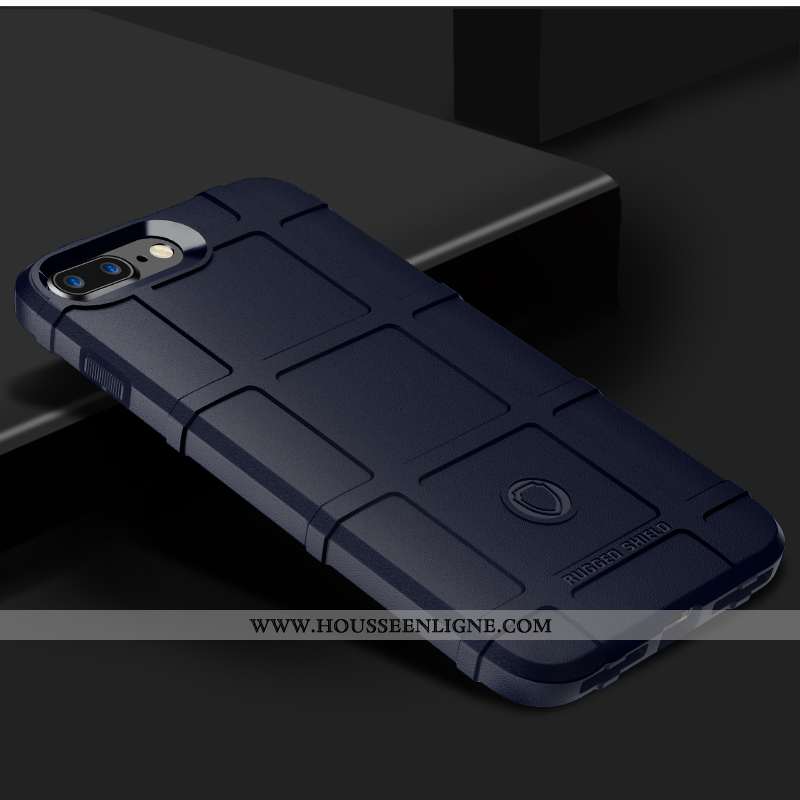 Étui iPhone 8 Protection Tendance Téléphone Portable Fluide Doux Épaissir Bleu Marin Bleu Foncé