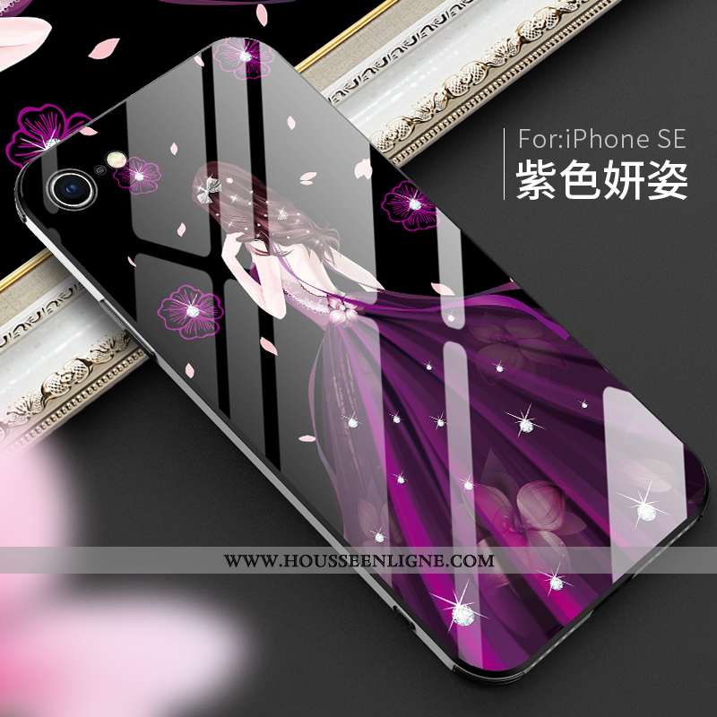 Étui iPhone Se (nouveau) Mode Protection Téléphone Portable Créatif Personnalité Coque Luxe Violet