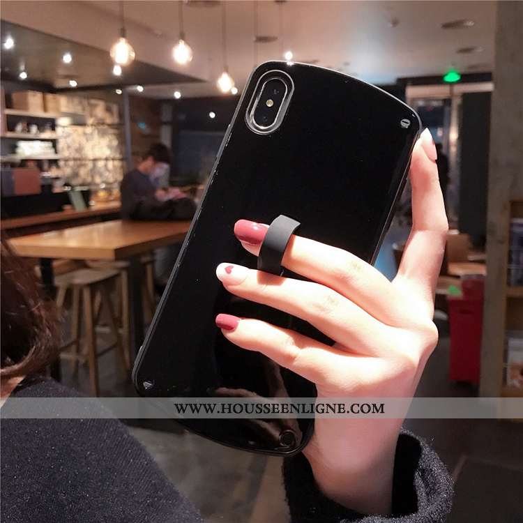 Étui iPhone Xs Fluide Doux Téléphone Portable Rouge Couleur Unie Nouveau Coque Incassable