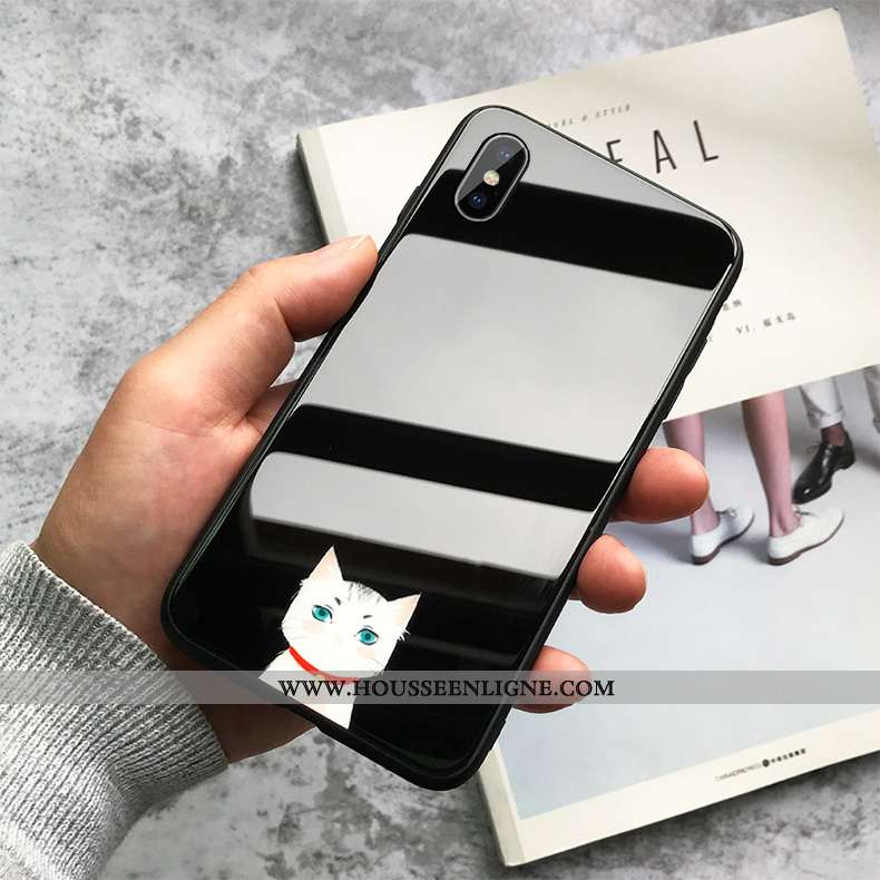 Étui iPhone Xs Max Silicone Verre Coque Petit Amoureux Imprimé Jaune